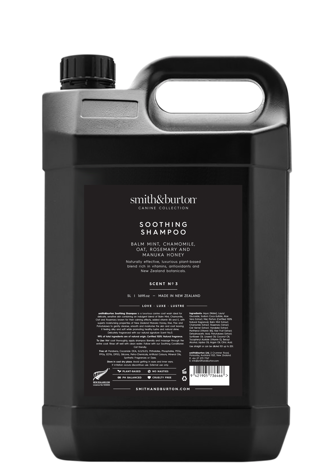 Smith & Burton Soothing Shampoo - 5 Litre / 1.33 gallons
