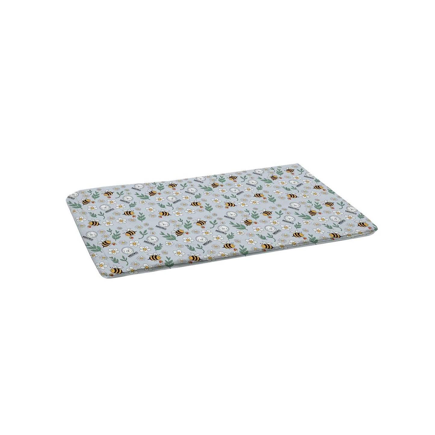 TPL Misoko reusable pee pad, with bees, blue, 31.5" x 55.1", 2 pcs.