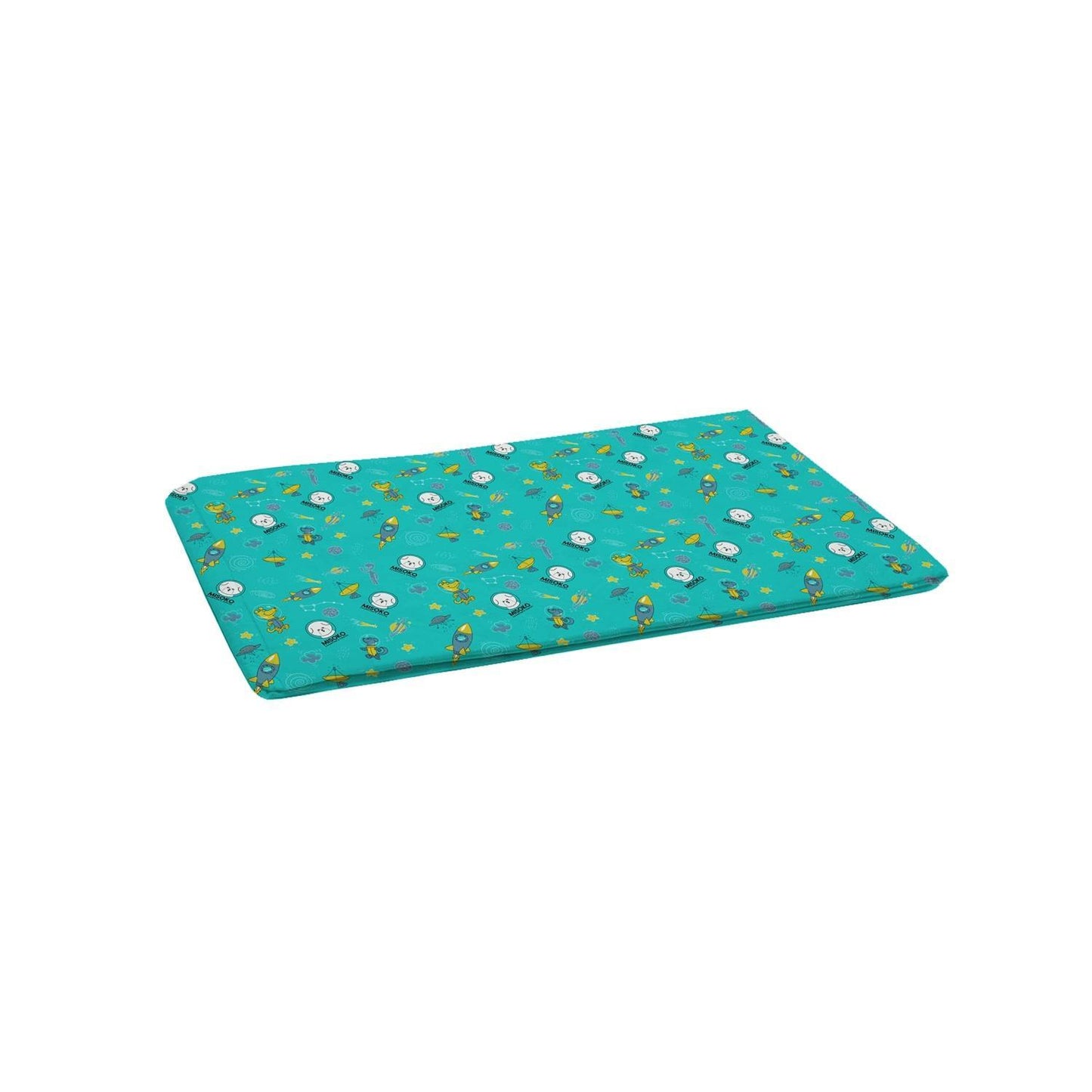 TPL Misoko reusable pee pad, with rockets, mint, 48" x 48", 2 pcs.
