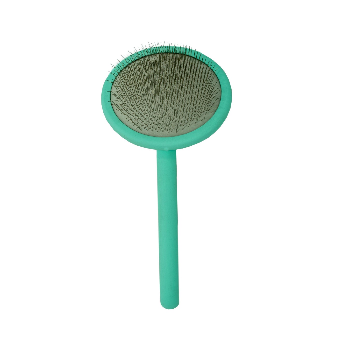 TPL Slicker Brush TPL, round, mint color, 3.5" x 7.5"