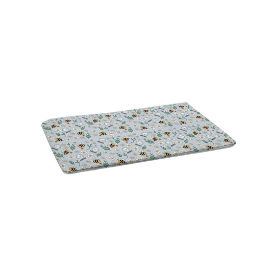 TPL Misoko reusable pee pad, with bees, blue, 31.5" x 55.1", 2 pcs.