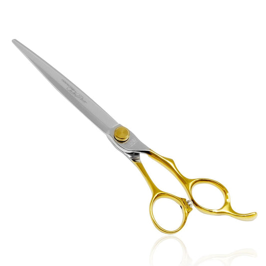 TPL cutting scissors "Perfection by Janita J. Plunge", straight, 440c stainless steel, golden color, 18 cm (7'')