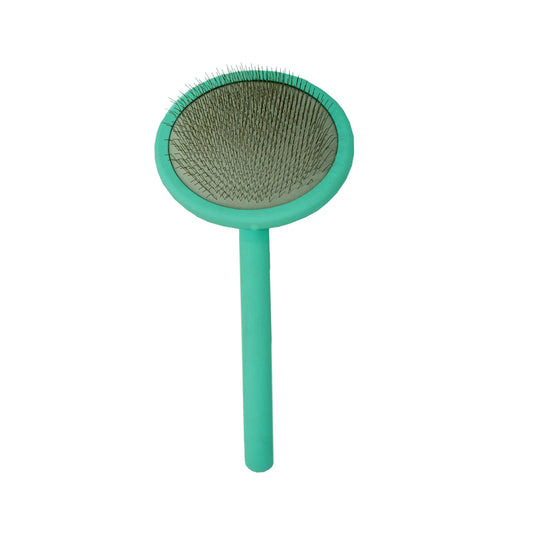 TPL Slicker Brush TPL, round, mint color, 3.5" x 7.5"