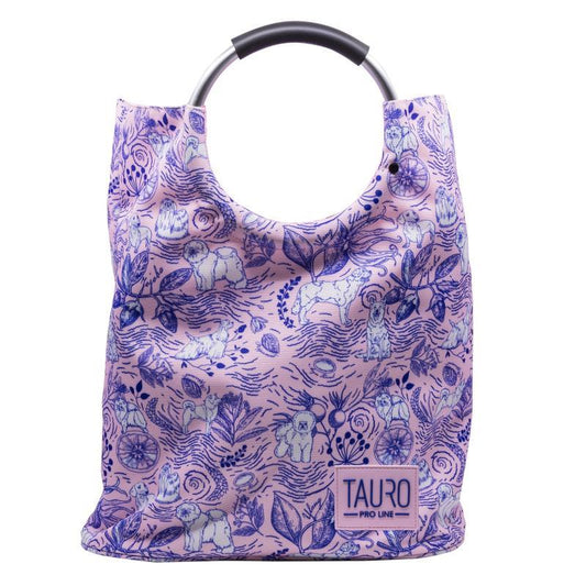 TPL shopping bag, spacious, with metal handle, customized design, pink, 17.7" x 8.3" x 19.7"